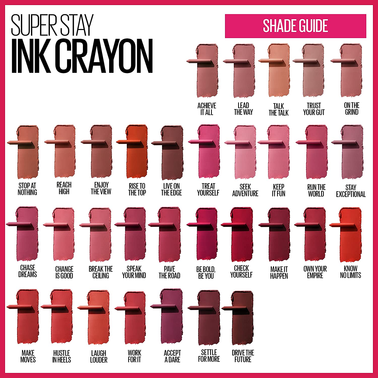 Maybelline Super Stay Ink Crayon Lipstick Makeup, Precision Tip Matte Lip Crayon with Built-in Sharpener, Longwear Up To 8Hrs, Achieve It All, Brown Nude, 1 Count - Image 5
